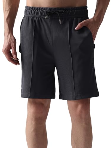 Greciilooks MenS Casual Shorts (Gl-M.Short-Sh280_Grey