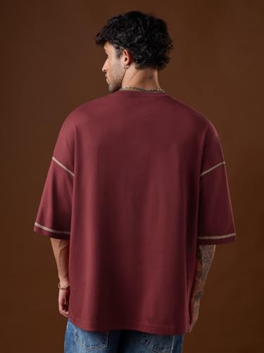 The Souled Store Attack On Titan: Armored Titan Men and Boys Short Sleeves Round Neck Red Graphic Printed Cotton Lightweight All