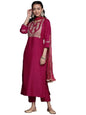 Varanga WomenS Silk Blend Kurta Set (Nv_Vskd159_Purple