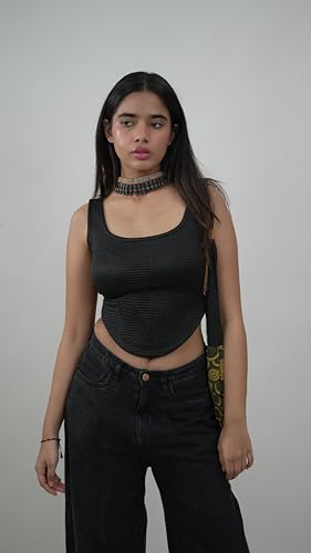 Greciilooks WomenS Solid Regular Fit Tops (Gl-W.Top-W2266_Black