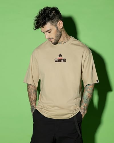 Bewakoof Official Marvel Merchandise Mens Graphic Printed Oversized Fit Half Sleeve Round Neck Cotton T-Shirt_629607_Ginger Roo