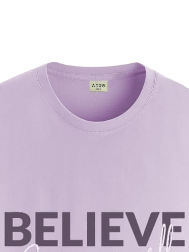 ADRO Men's Solid Regular Fit T-Shirt (RN24-INV-PU_Purple