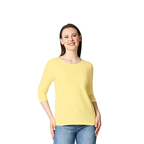 Bewakoof Lemon Drop 3/4 Sleeve Slim Fit T-Shirts