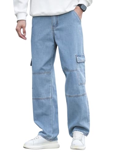 GRECIILOOKS Mens Regular Jeans (GL-DP-MJ-08_Blue
