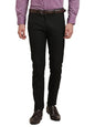 Turtle Men Poly Viscose Stretch Black Dobby Printed Ultra Slim Fit Formal Trouser
