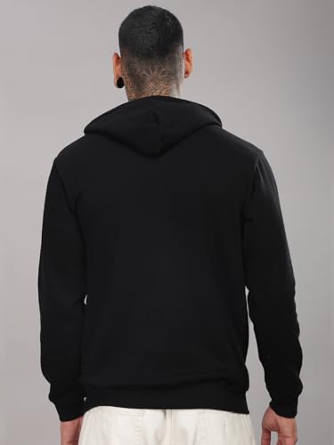 ADRO Mens Black Itachi Uchiha Hoodie | 320 GSM Heavyweight Cotton Poly Fleece Printed Hoodies | Anime-Inspired Naruto Sharingan