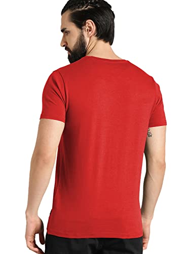 ADRO Graphic Design Printed T-Shirts for Men's (RNR-M-Gut-RD_Red_L)