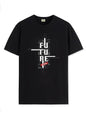 ADRO Men's Graphic Printed 100% Cotton T-Shirt - Regular Fit, Printed T-Shirts for Men (RN24-FTR-BL_Black_XL)