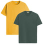 ADRO Mens T Shirts | Solid Tshirts for Men | Pure Cotton Lycra Fabric | 4 Way Stretch Smart tech Tshirt | Pack of 2 Round Neck T