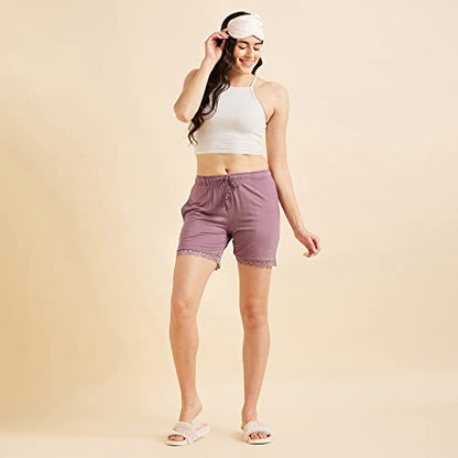 Sweet Dreams Womens Regular Shorts (LS-2469AW_Dry Rose