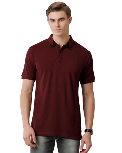 ADRO Premium Cotton Polo for Men (P23-H-PLN_Maroon_ XL)