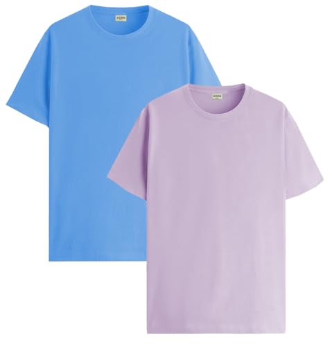 ADRO T Shirts Pack of 2 Mens Tshirts Cotton T Shirts for Men Tshirt T-Shirts Combo T Shirts Tshirts for Men Plain Solid Tshirts