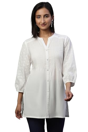 Aurelia Women's Cotton Regular Fit Solid Kurta