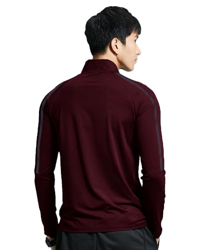 EYEBOGLER Men Polo Neck Solid Full Sleeve Regular Fit T-Shirt