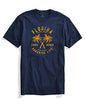 ADRO Florida Paradise Life Mens Printed T-Shirt (XL, Navy Blue)