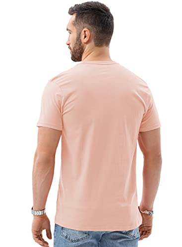 ADRO Mens Never Settle Cotton T-Shirt (RN22-03-SET-CO_Coral)