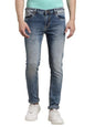 Turtle Men Cotton Stretch Narrow Fit Flat Front Light Blue Jeans