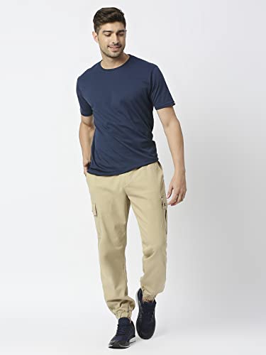 Thomas Scott Mens Solid Slim Fit Trouser Khaki