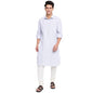 Fabindia Men Linen Regular Collar Pathani Kurta Cotton_Xl Off White