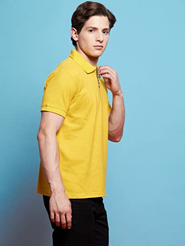 Greciilooks Venslooks MenS Cotton Regular Fit Solid Polo Neck T-Shirt | MenS Cotton Regular Fit Solid Polo Neck T-Shirt (Large