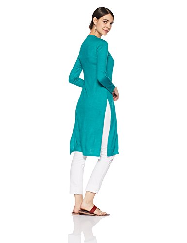 Aurelia Synthetic Women's Straight Winter Kurta