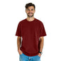 Nobero MenS Solid Oversized Fit T-Shirt (1M-Twts-R0039_Maroon