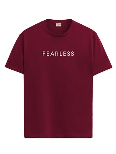 ADRO Tshirt for Men | Printed T Shirt for Men | 100% Cotton T-Shirt |Printed T Shirt | T-Shirts | RN24-FRL-MR-XL Maroon
