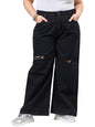 Style Quotient Women Plus Size Black Wide Leg High Rise Jeans