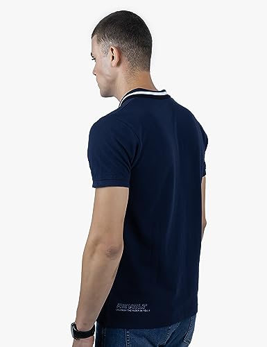 REVOLT Solid Slim Fit Men's 100% Cotton Polo T-Shirt-with Logo Branding