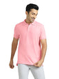 XYXX Mens Cotton Solid Relaxed Fit T-Shirt (XY_CR14_Polo Tshirt_1_French Pink