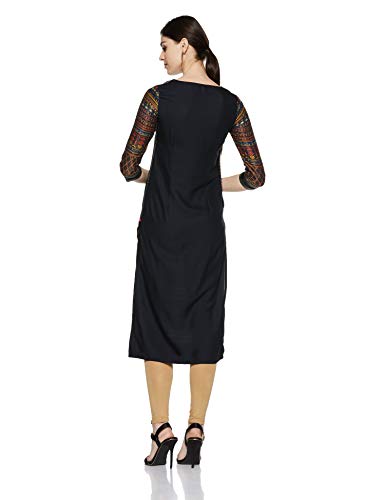 W for Woman Women's Blended Solid Straight Kurta