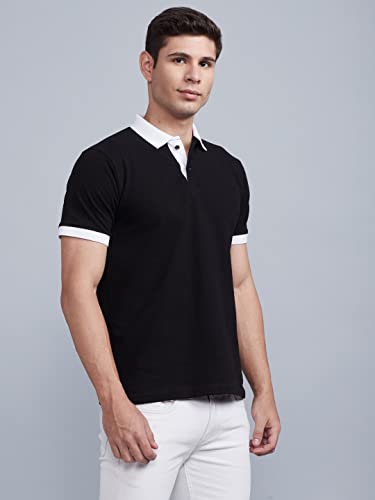 Greciilooks T-Shirts For Men| Solid Plain T-Shirts| Polo-Collar Neck T Shirt| Half Sleeves Casual T-Shirt For Men| Regular Wear