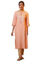 Aurelia Women? Solid Mirror Work Straight Kurta | Round Neck Kurta for Women | Solid Kurta for Women | Beautiful Regular Fit Kurta for Women