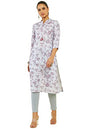 Soch Women Purple Linen Printed Kurta(8907175294420_Purple_Large)