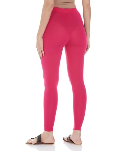 Premium Viscose Stretchable Ankle Length Leggings For Women Rani Pink