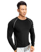 EYEBOGLER Men Round Neck Solid Full Sleeve Regualr Fit T-Shirt Black
