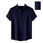 Pinkmint Mens Solid Classic Fit Shirt Navy Blue