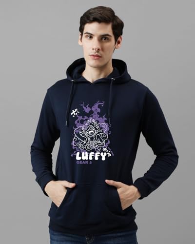 ADRO Men's Printed Hoodie, Cotton, Size 16.5, Red, Model H24-LUFFY-RD