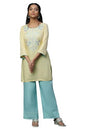 Aurelia WomenS Viscose Regular Kurti (24Fea30477-607039_Mellow Yellow