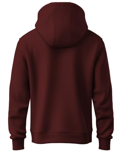 ADRO Men's Printed Hoodie | Cotton | Burgundy | Size 36 | Model H24-RAC-MR