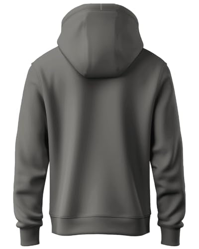 ADRO Men's Printed Hoodie - Cotton, Size 16.5, Downtown Brown, Model H24-BCL-BR