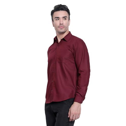 Tee Projekt Premium Plain Cotton Shirt for Men | Cotton Shirt | Casual Shirt | Solid Shirt | Full Sleeves | Formal Shirt (SFA-ST