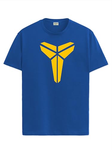 ADRO Mens Printed T Shirt - Premium Cotton Graphic Printed Tshirt - Royal Blue T-Shirt - RN24-TOB-RB-XL