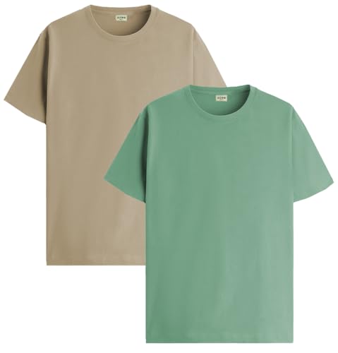 ADRO T Shirts Pack of 2 Mens Tshirts Cotton T Shirts for Men Tshirt T-Shirts Combo T Shirts Tshirts for Men Plain Solid Tshirts
