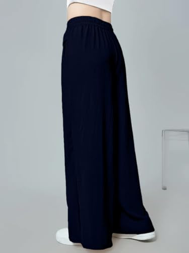 Greciilooks Regular Women Trouser (Gl-W.Trouser-Tr1178_Navy Blue