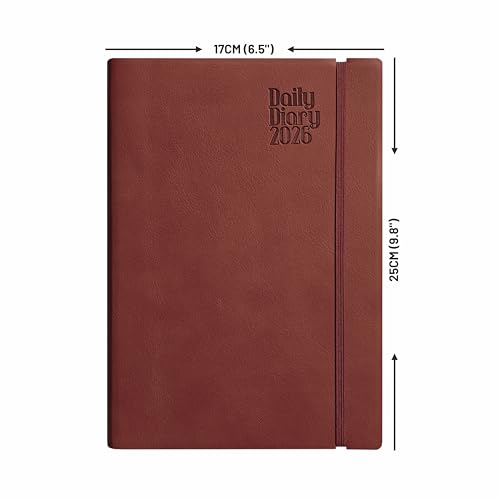 Anupam Flxy 2026 Diary With Dates - B5 80 Gsm Paper 2026 Daily Planner Full Page Per Day With Monthly Calendar, 365 Days New Yea