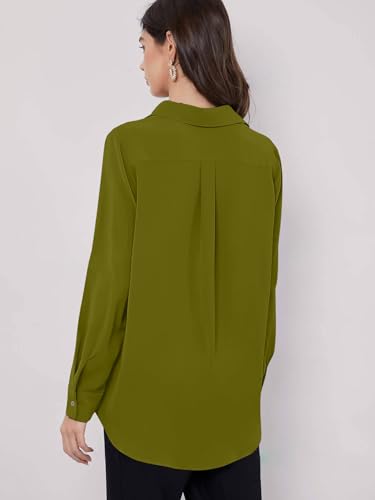 Greciilooks WomenS Regular Fit Western Shirt (Gl-W1894_Army Green