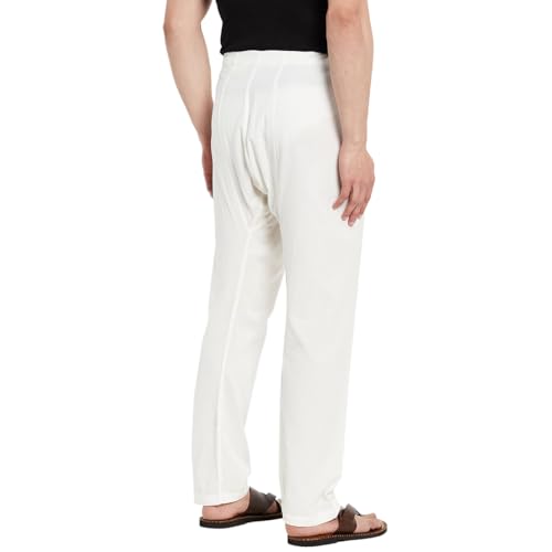 Fabindia MenS Relaxed Pants (101787901_Off White