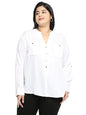 Style Quotient Women White Solid Plus Size Shirts