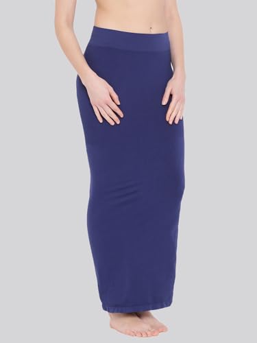 Clovia Womens Petticoat Style Saree Shapewear with Side Slit (SW0023P08_Blue)